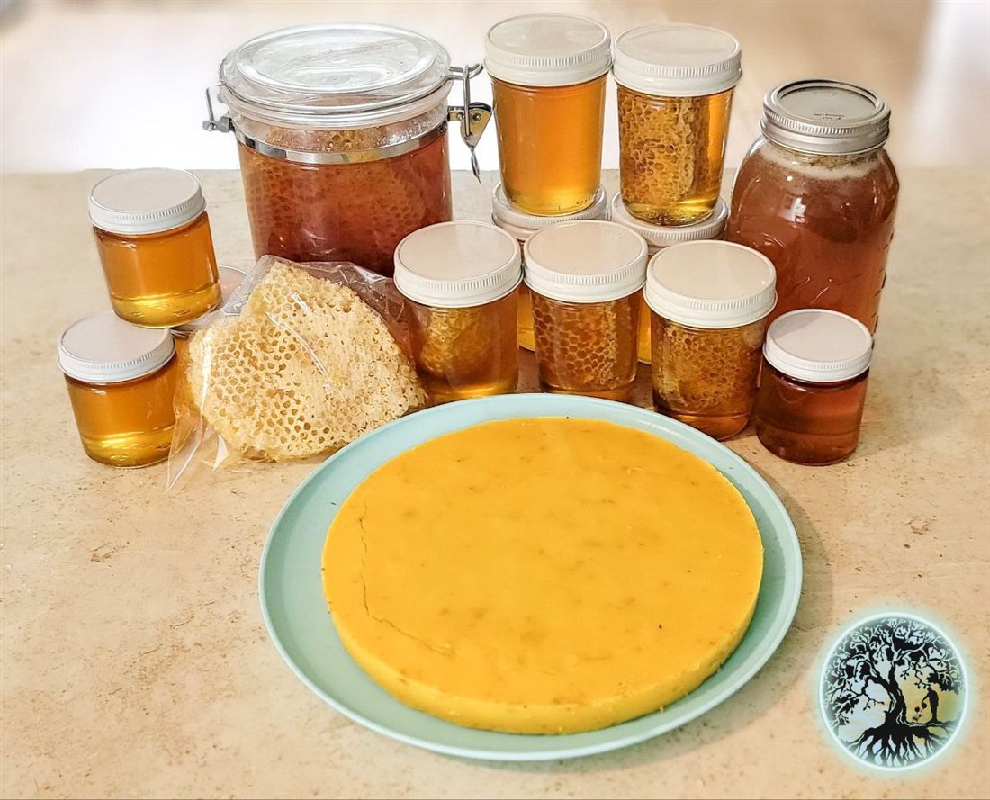 Raw honey, comb and beeswax from the Lulu's Garden apiary in northern Missouri